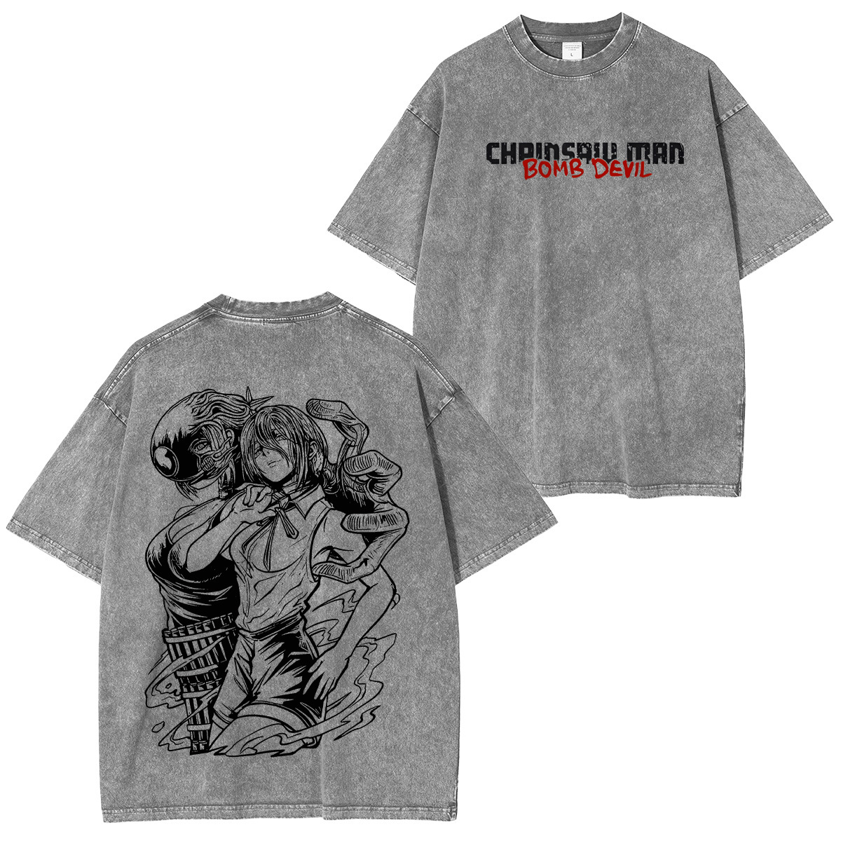 Chainsaw Man Bomb Devil Unisex Washed T-Shirt