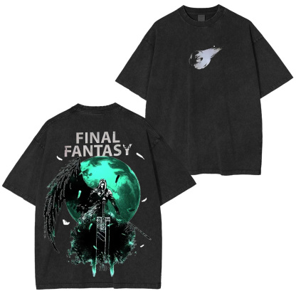 Final Fantasy Game Unisex Washed T-Shirt