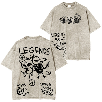 Night in the Woods Printed Unisex Washed T-Shirt