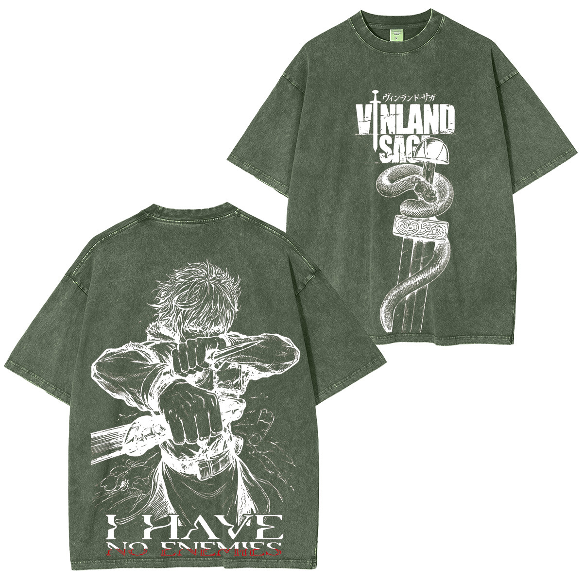 Vinland Saga Thorfinn Printed Unisex Washed T-Shirt