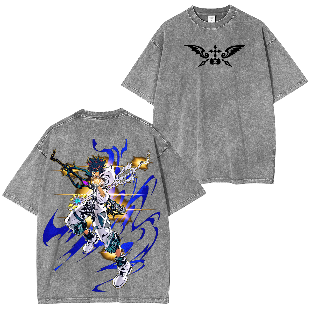 Kingdom Hearts Sora Printed Unisex Washed T-Shirt
