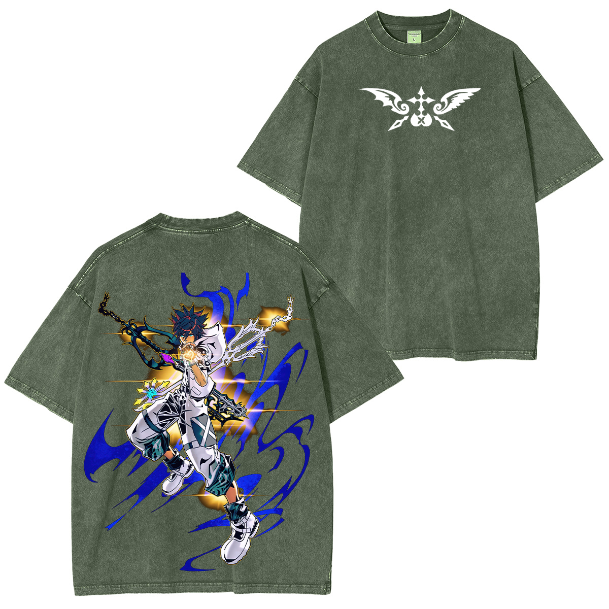 Kingdom Hearts Sora Printed Unisex Washed T-Shirt