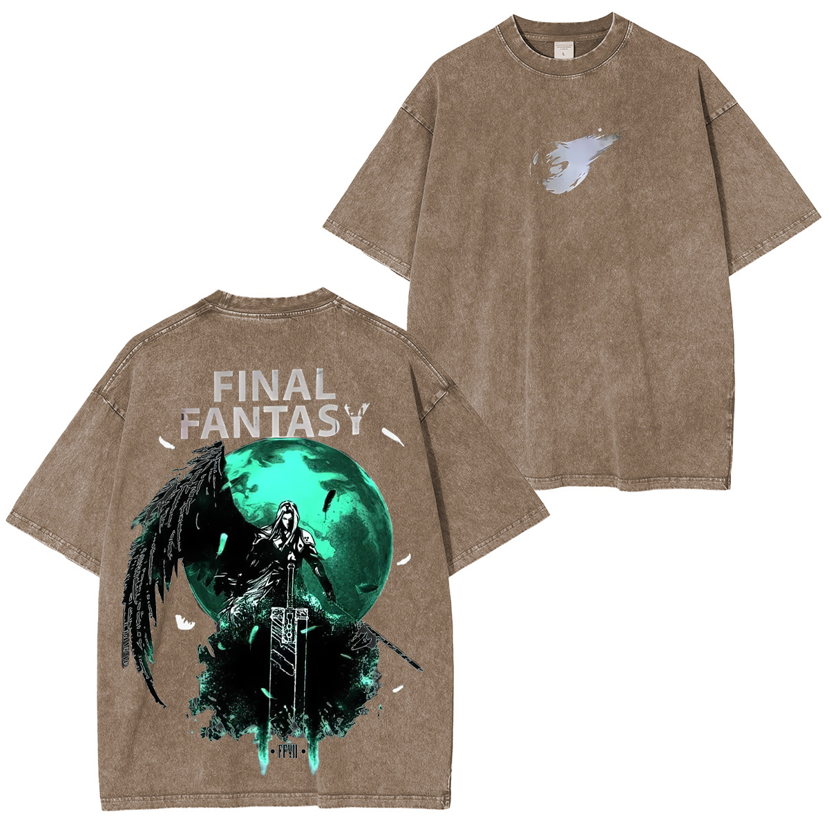 Final Fantasy Game Unisex Washed T-Shirt
