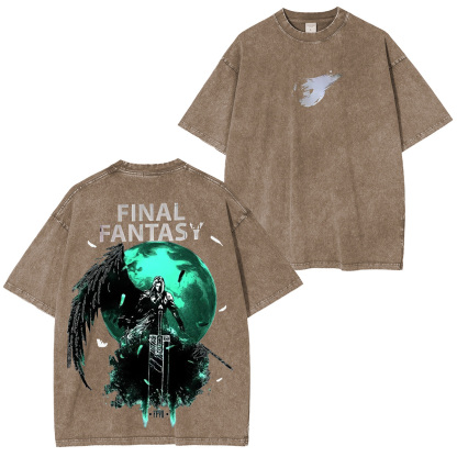 Final Fantasy Game Unisex Washed T-Shirt