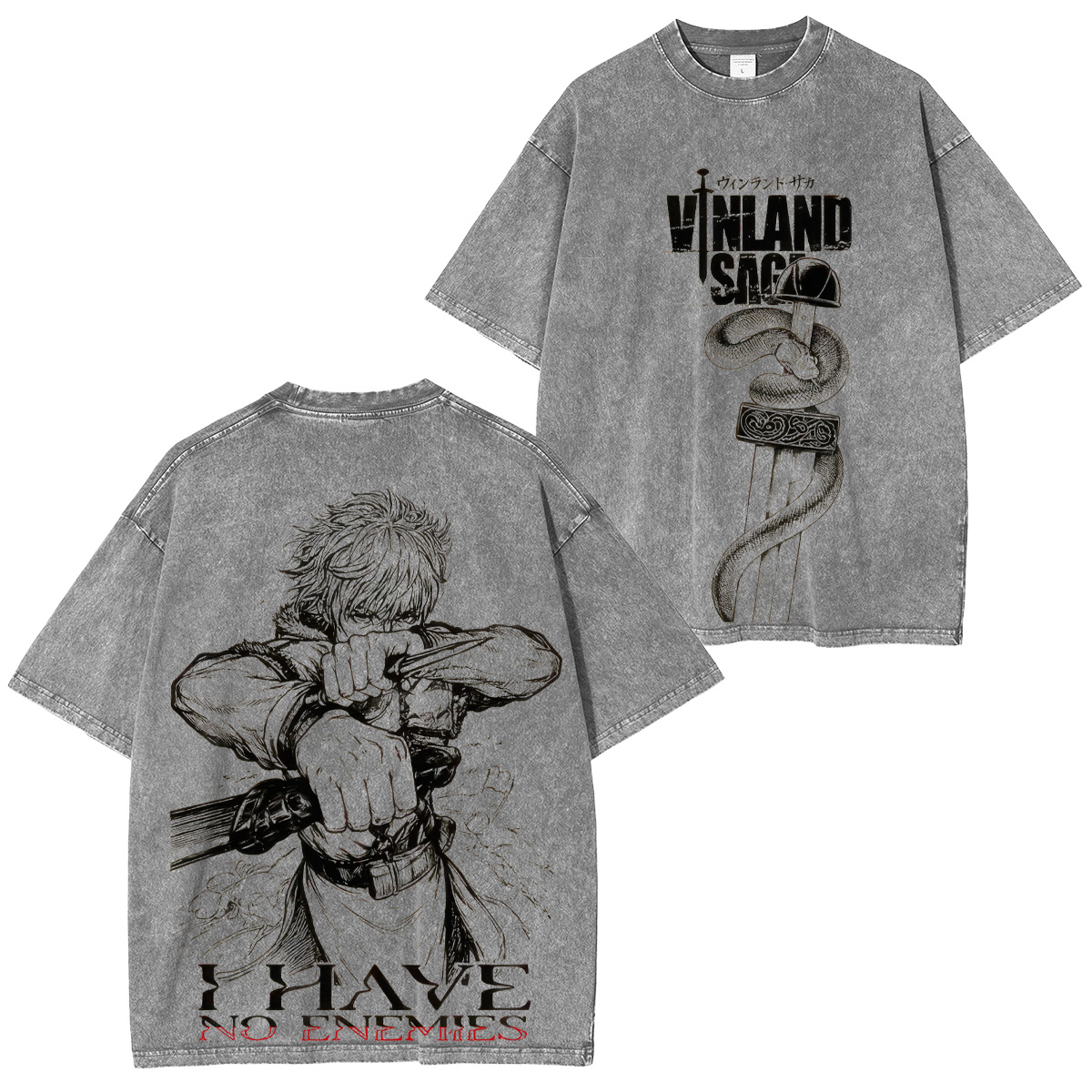 Vinland Saga Thorfinn Printed Unisex Washed T-Shirt