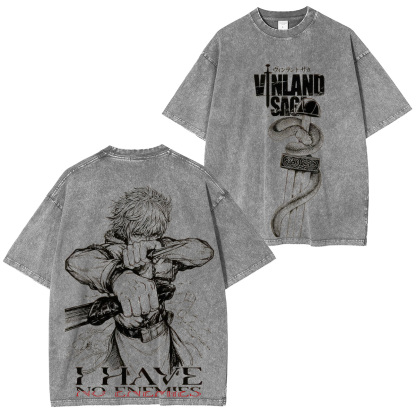 Vinland Saga Thorfinn Printed Unisex Washed T-Shirt