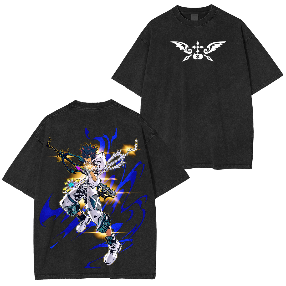Kingdom Hearts Sora Printed Unisex Washed T-Shirt