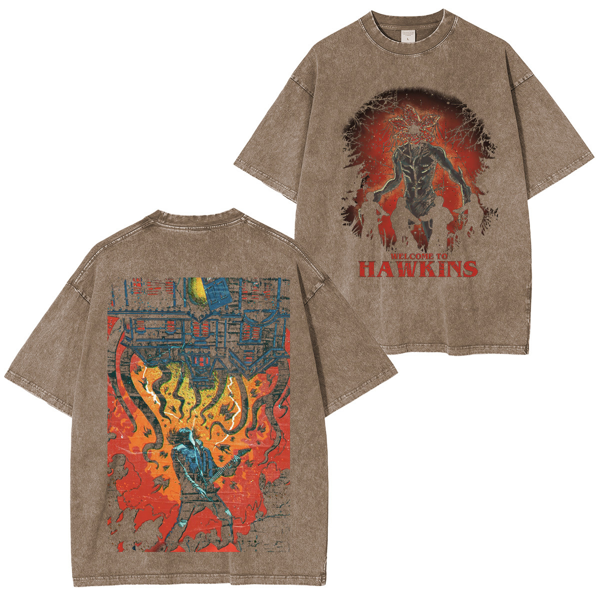 Stranger Things Welcome to Hawkins Unisex Washed T-Shirt