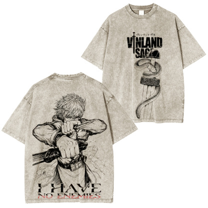 Vinland Saga Thorfinn Printed Unisex Washed T-Shirt