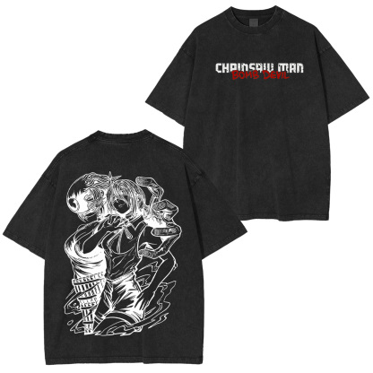 Chainsaw Man Bomb Devil Unisex Washed T-Shirt