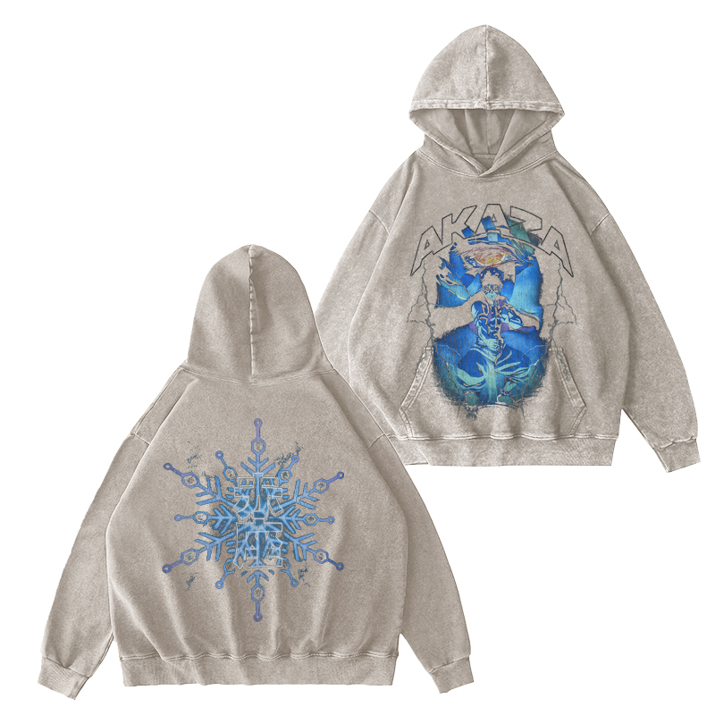 Demon Slayer Akaza Unisex Washed Hoodie