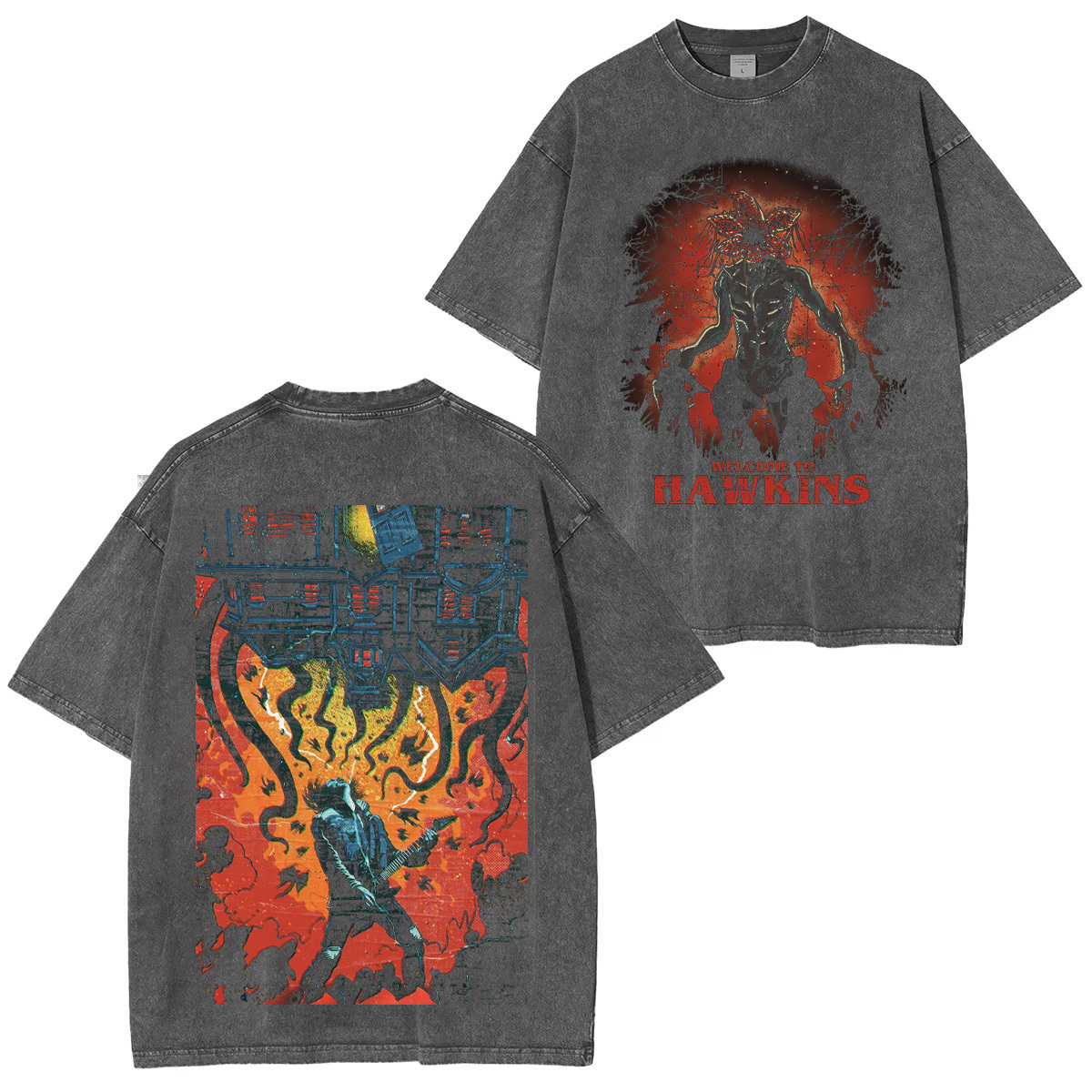 Stranger Things Welcome to Hawkins Unisex Washed T-Shirt