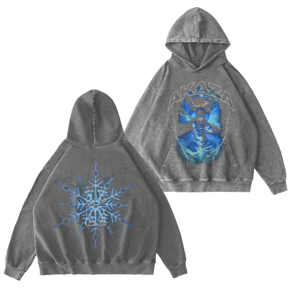 Demon Slayer Akaza Unisex Washed Hoodie