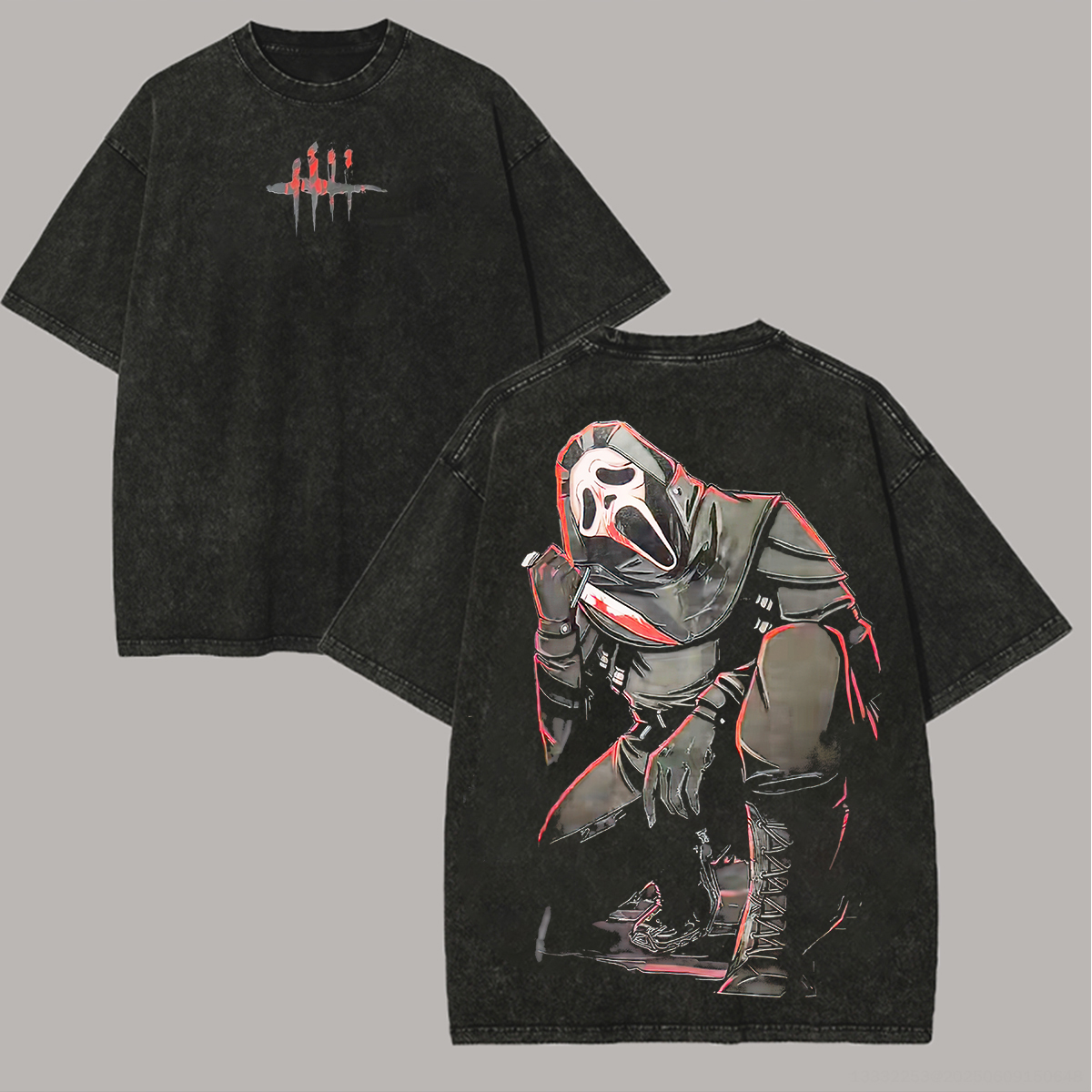 Scream Ghost Face Printed Unisex Washed T-Shirt