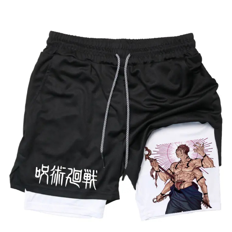 Jujutsu Kaisen Sukuna Printed Men's Fitness Shorts
