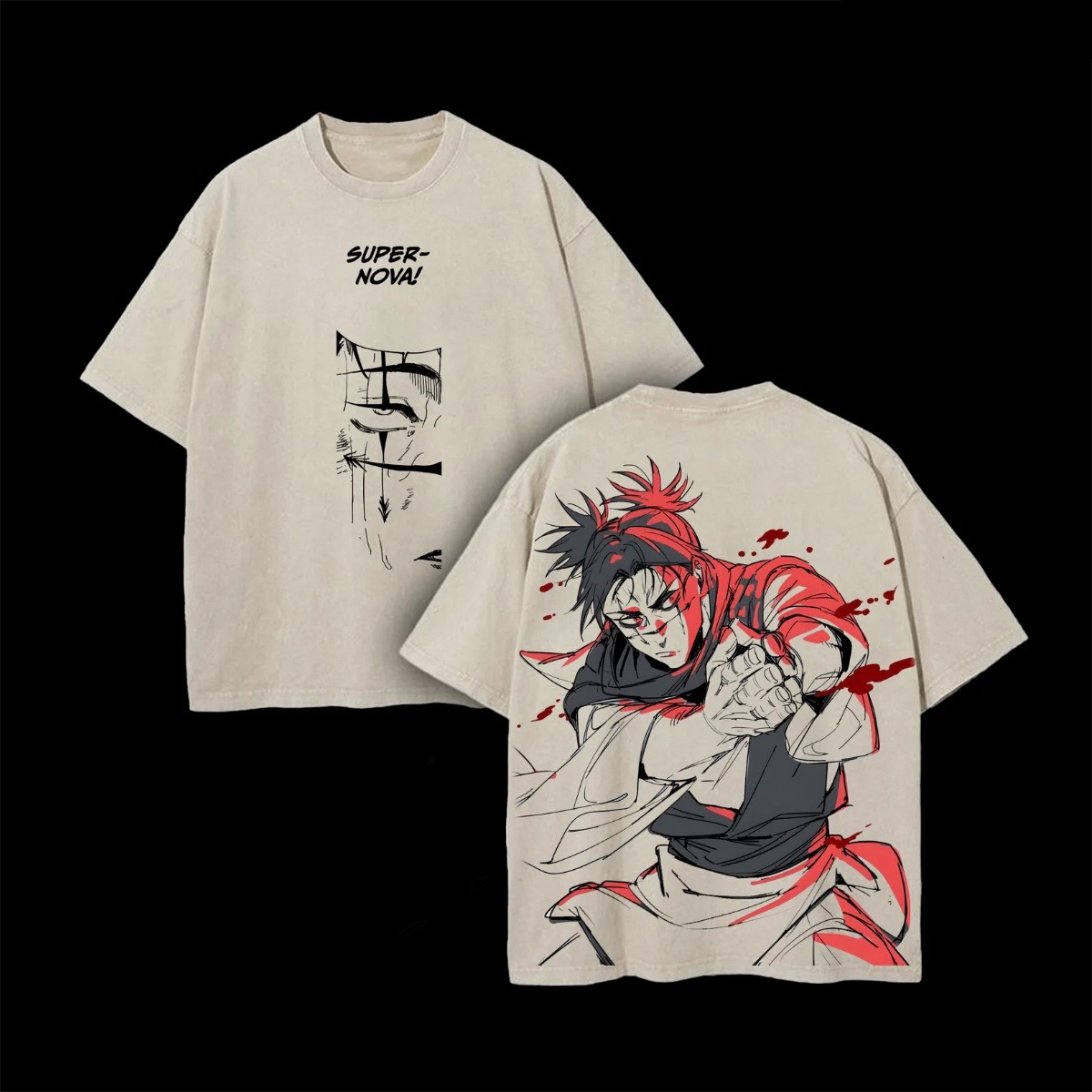 Supernova Printed Unisex Washed T-Shirt