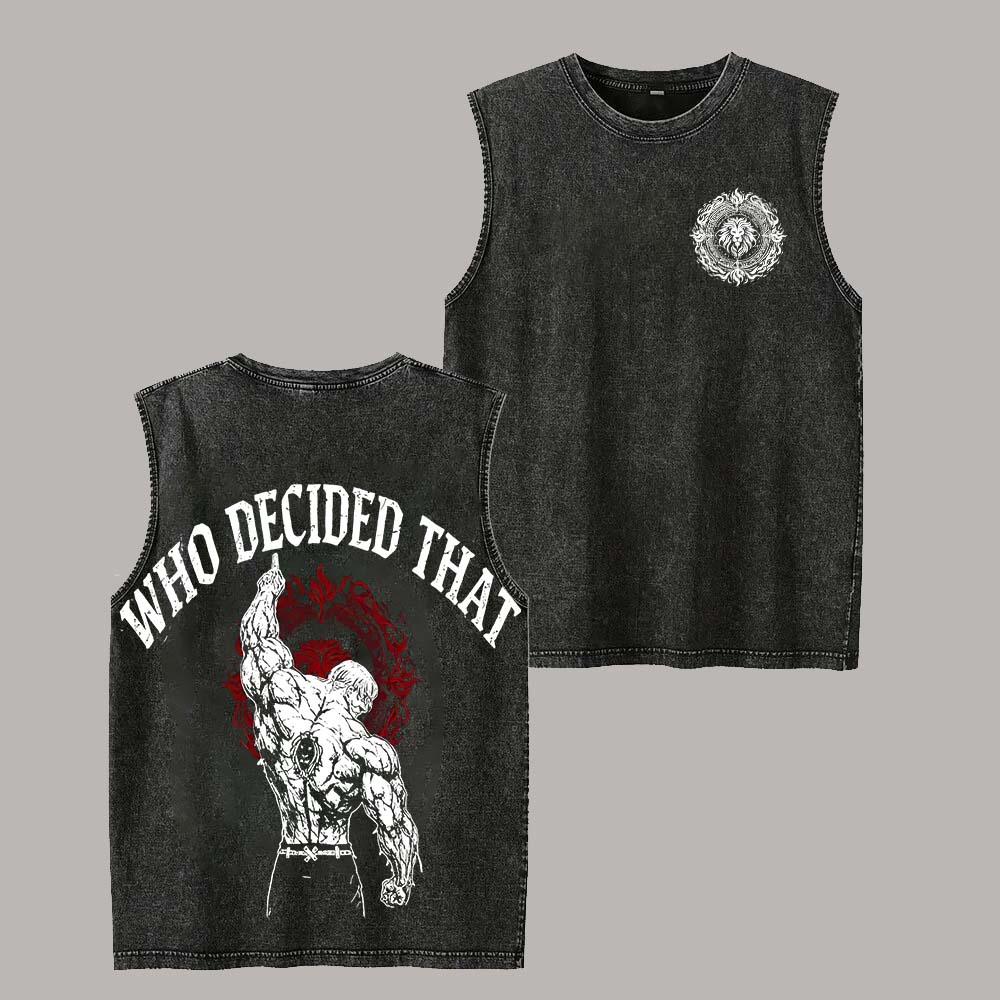 Seven deadly sins Escanor Printed Men's Washed Vest