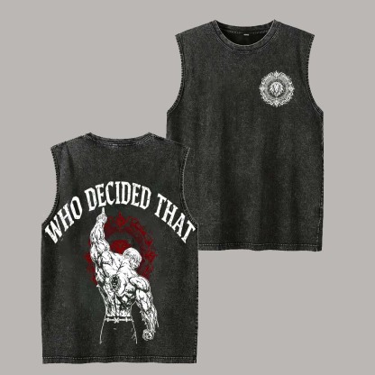 Seven deadly sins Escanor Printed Men's Washed Vest