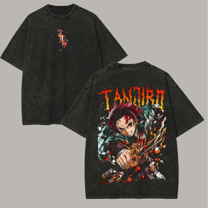 Tanjiro Kamado Printed Unisex Washed T-Shirt