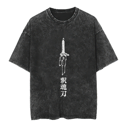 Jujutsu Kaisen Printed   Washed T-Shirt- Unisex