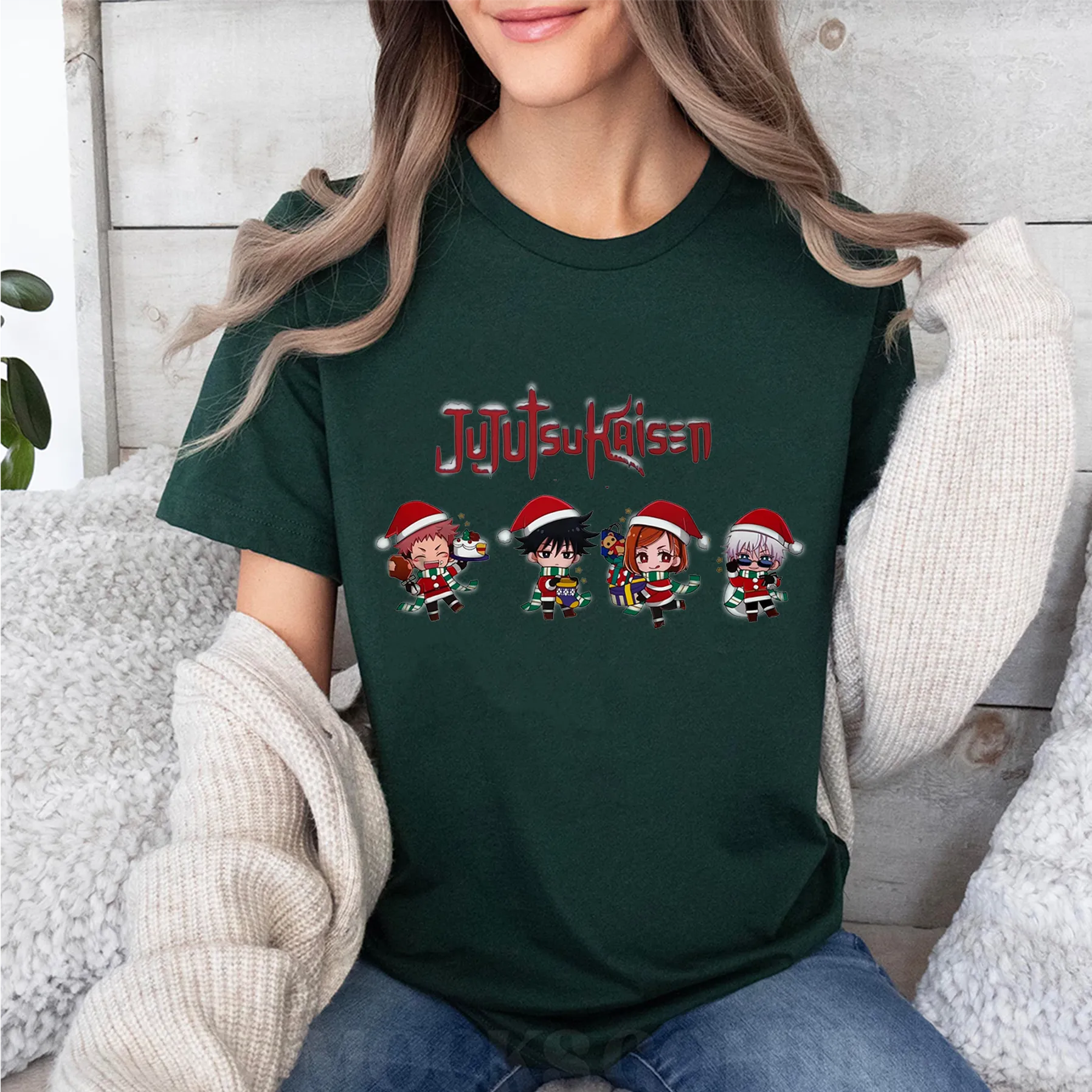 Jujutsu Kaisen Christmas Unisex T-shirt