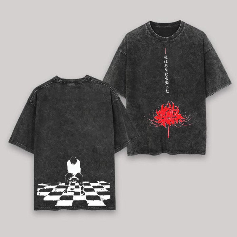 Tokyo Ghoul Printed Unisex Washed T-Shirt