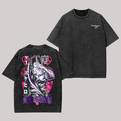 Black Clover Yami Sukehiro Printed Unisex Washed T-Shirt