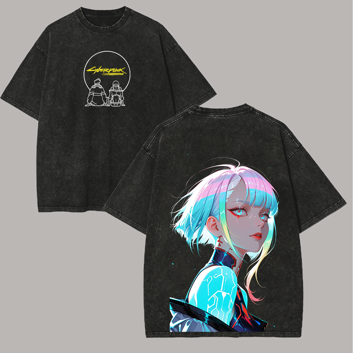 Cyberpunk: Edgerunners Printed Unisex Washed T-Shirt