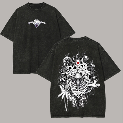 Jujutsu kaisen Printed Unisex Washed T-Shirt