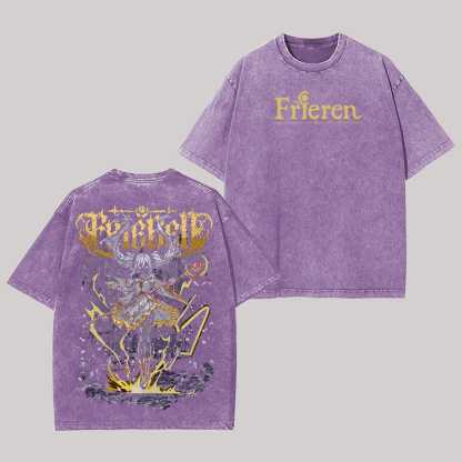 Frieren: Beyond Journey's End Printed Unisex Washed T-Shirt