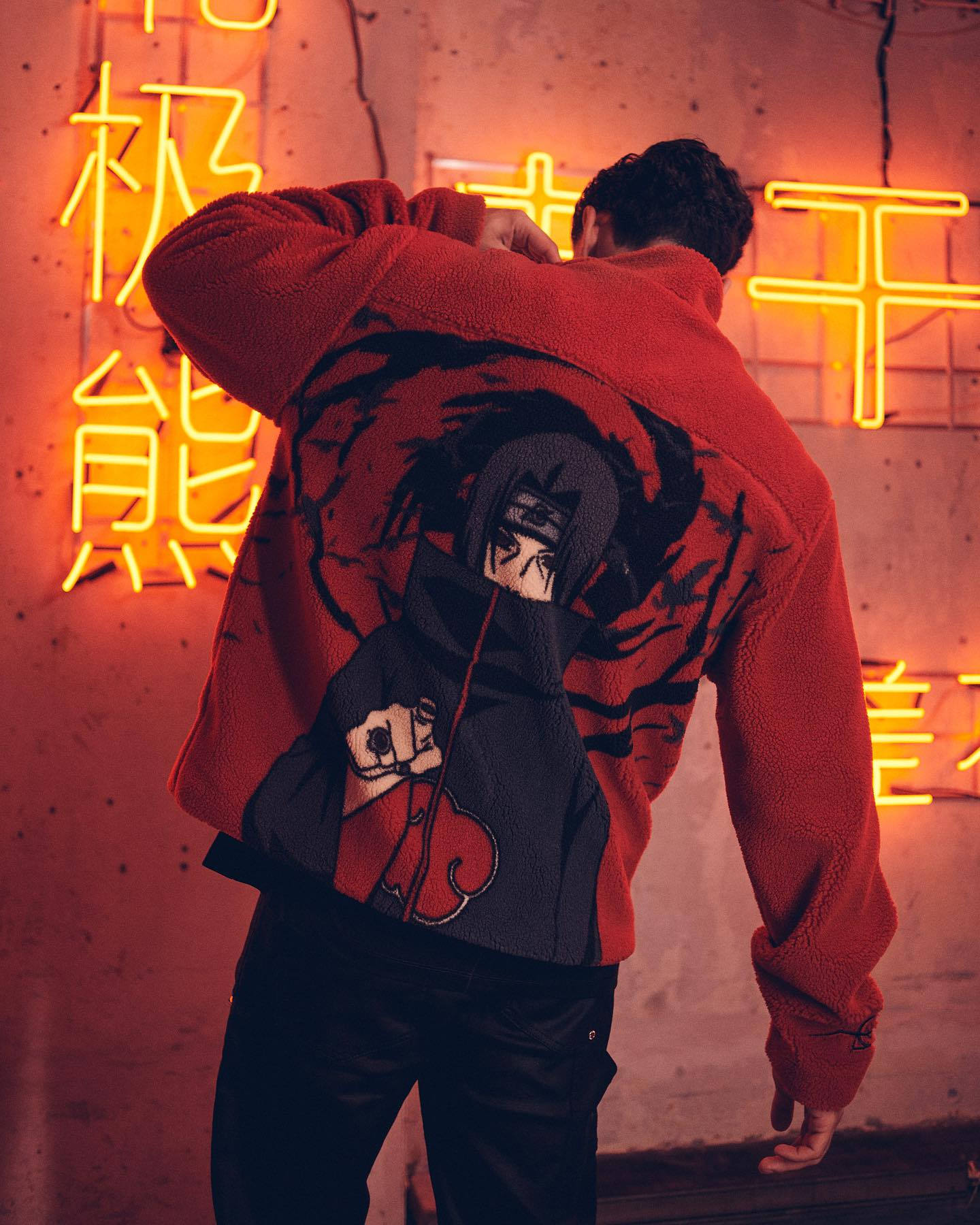 Naruto Uchiha Itachi Akatsuki Wool Zipper Fleece Jacket