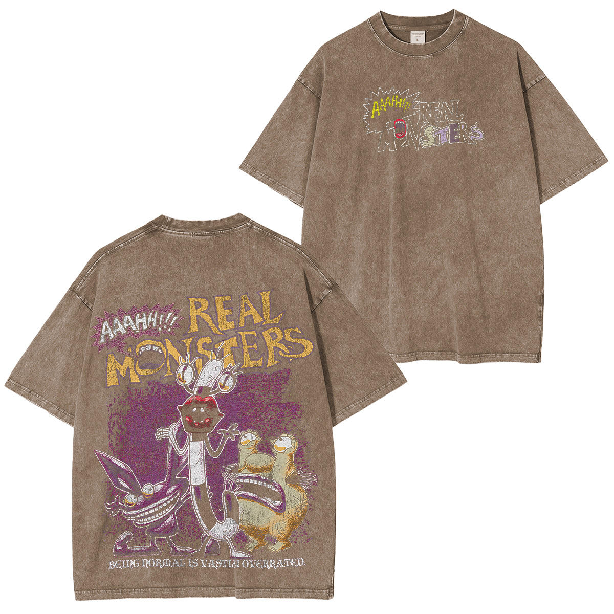 Aaahh!!! Real Monsters Unisex Washed T-Shirt
