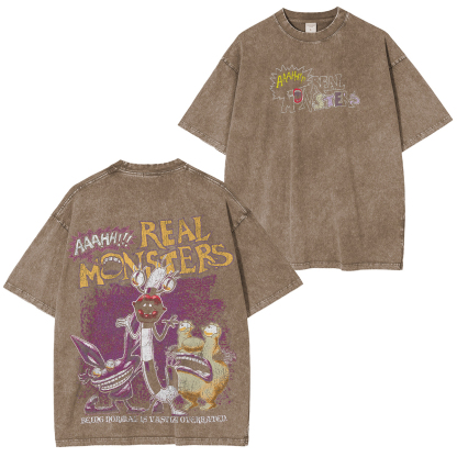 Aaahh!!! Real Monsters Unisex Washed T-Shirt