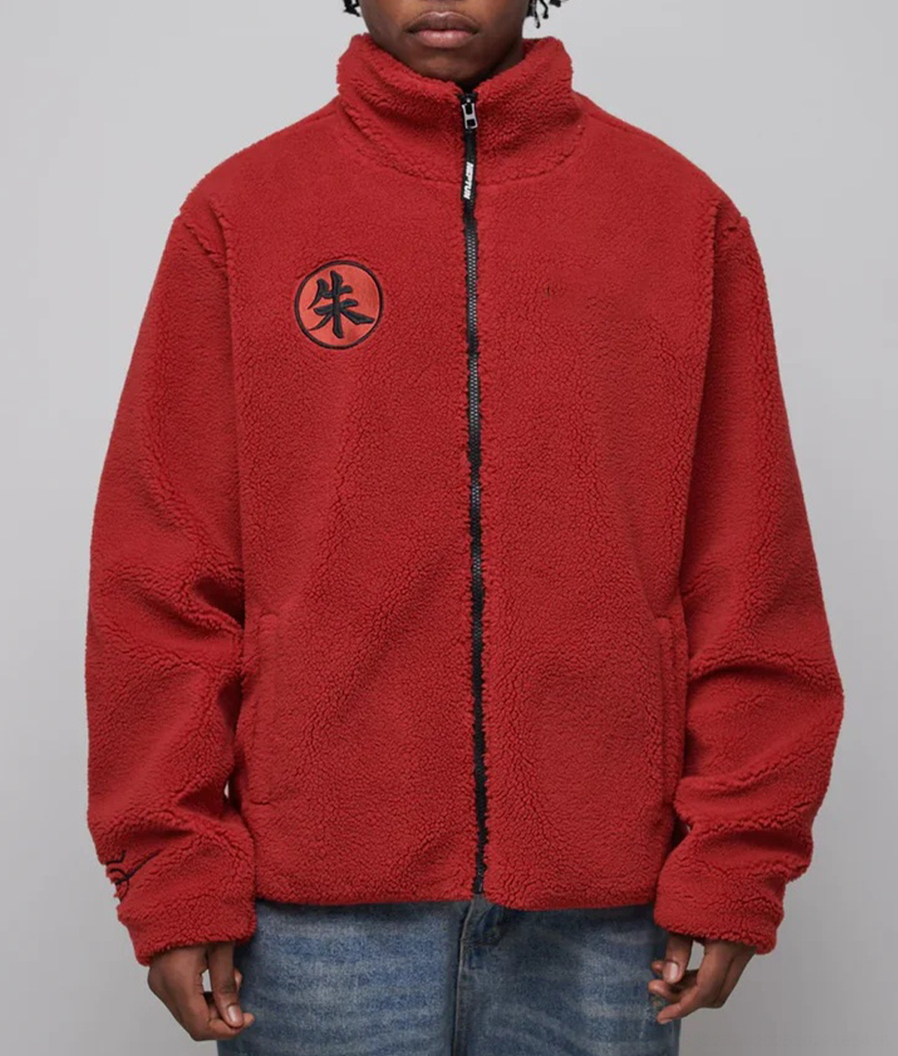 Naruto Uchiha Itachi Akatsuki Wool Zipper Fleece Jacket