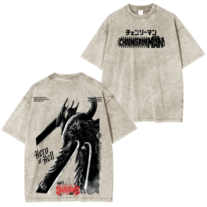 Chainsaw Man Unisex Washed T-Shirt