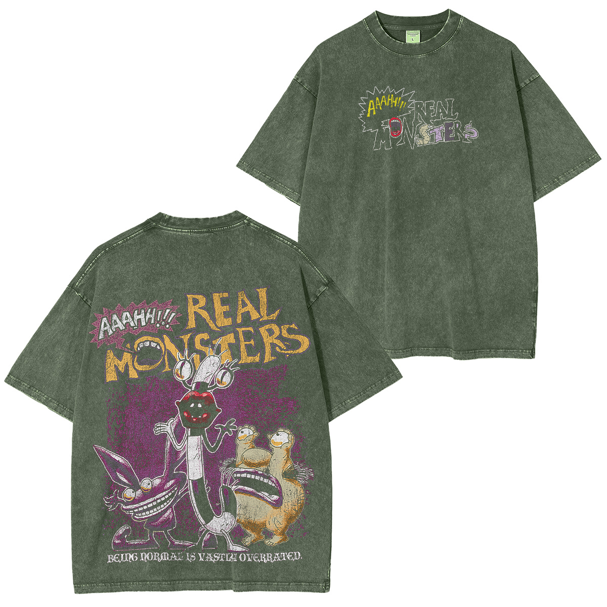 Aaahh!!! Real Monsters Unisex Washed T-Shirt