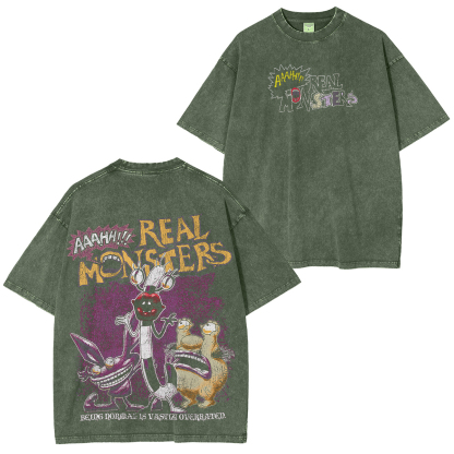 Aaahh!!! Real Monsters Unisex Washed T-Shirt