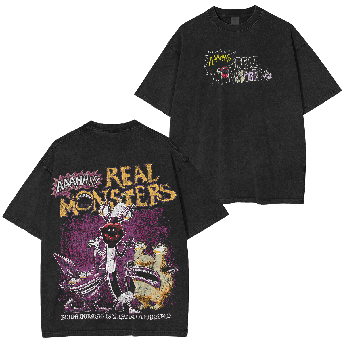 Aaahh!!! Real Monsters Unisex Washed T-Shirt