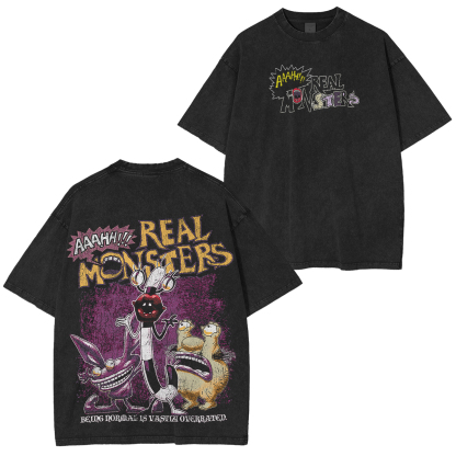 Aaahh!!! Real Monsters Unisex Washed T-Shirt