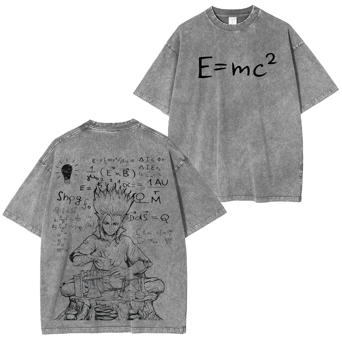 Dr. Stone Senku Ishigami Printed Unisex Washed T-Shirt