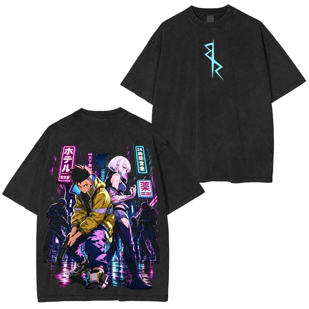 Cyberpunk Printed Unisex Washed T-Shirt