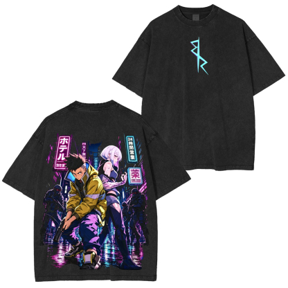 Cyberpunk Printed Unisex Washed T-Shirt