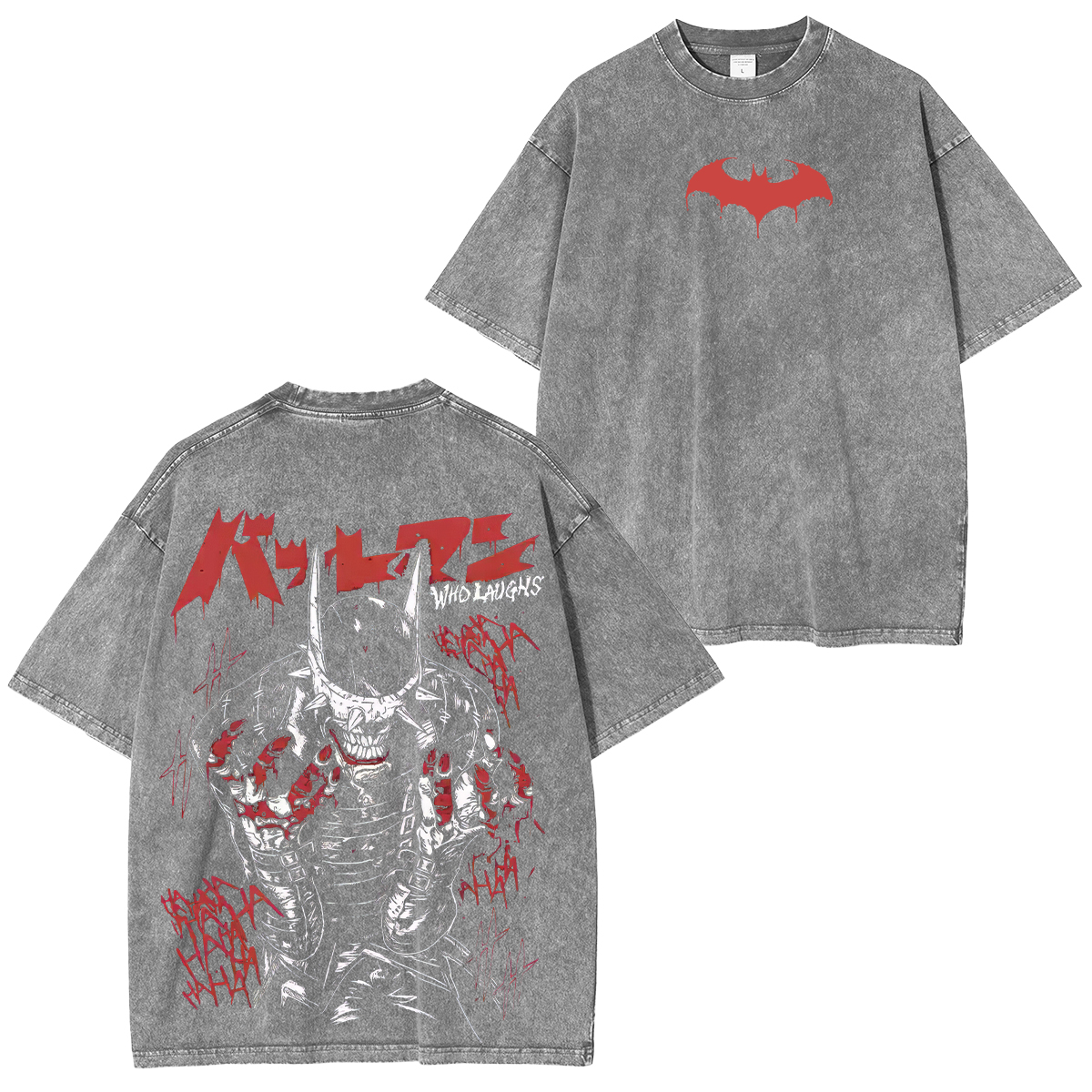 The Batman Who Laughs Printed Unisex Washed T-Shirt