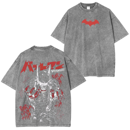 The Batman Who Laughs Printed Unisex Washed T-Shirt