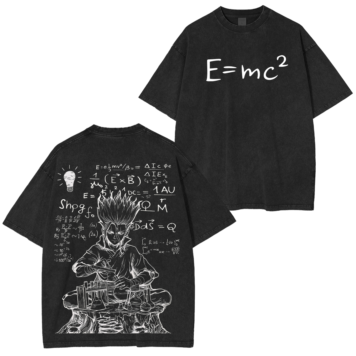 Dr. Stone Senku Ishigami Printed Unisex Washed T-Shirt