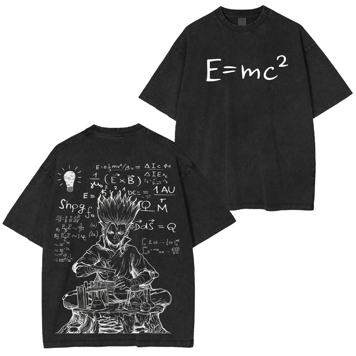 Dr. Stone Senku Ishigami Printed Unisex Washed T-Shirt