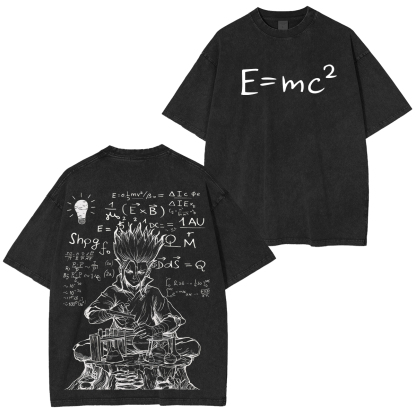 Dr. Stone Senku Ishigami Printed Unisex Washed T-Shirt
