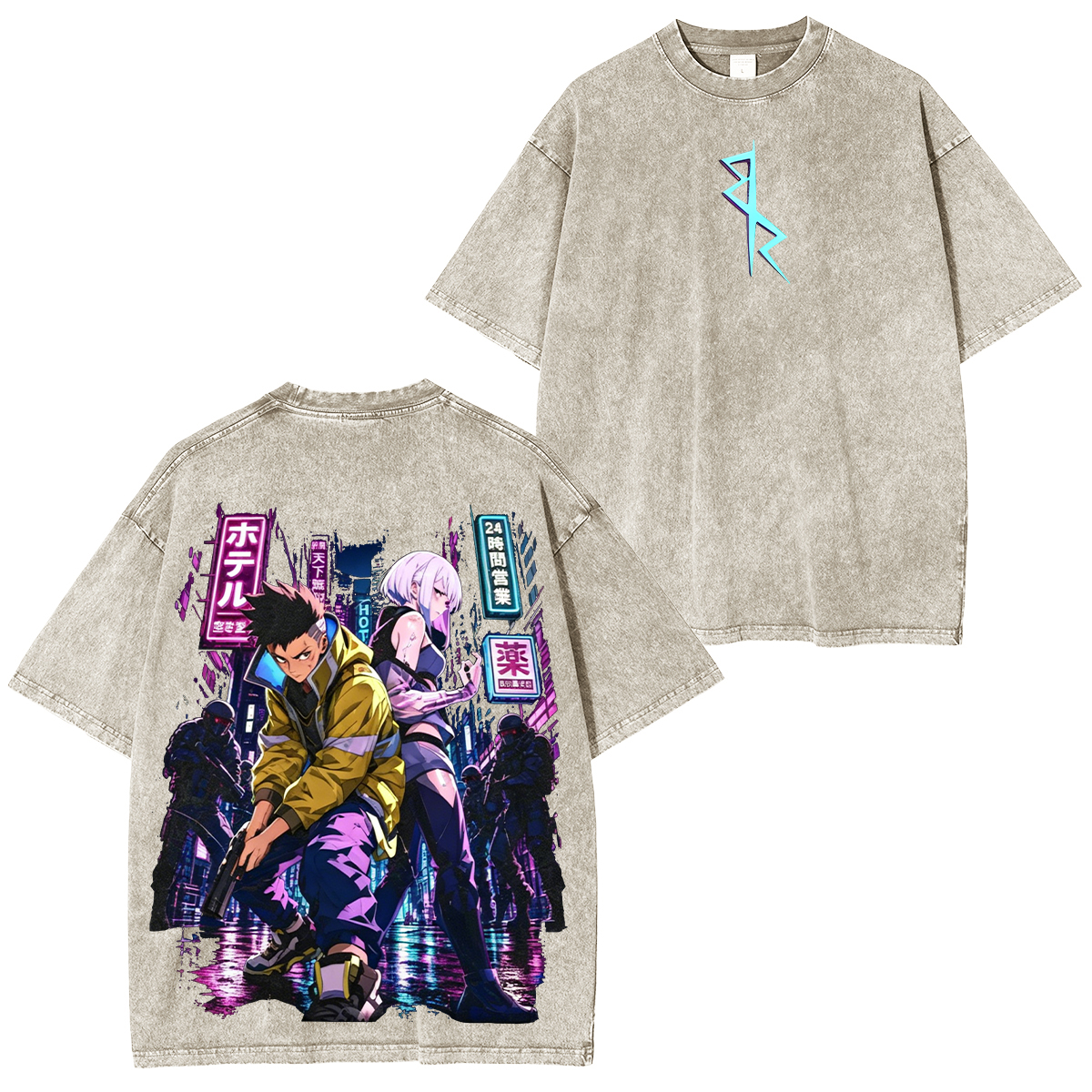 Cyberpunk Printed Unisex Washed T-Shirt