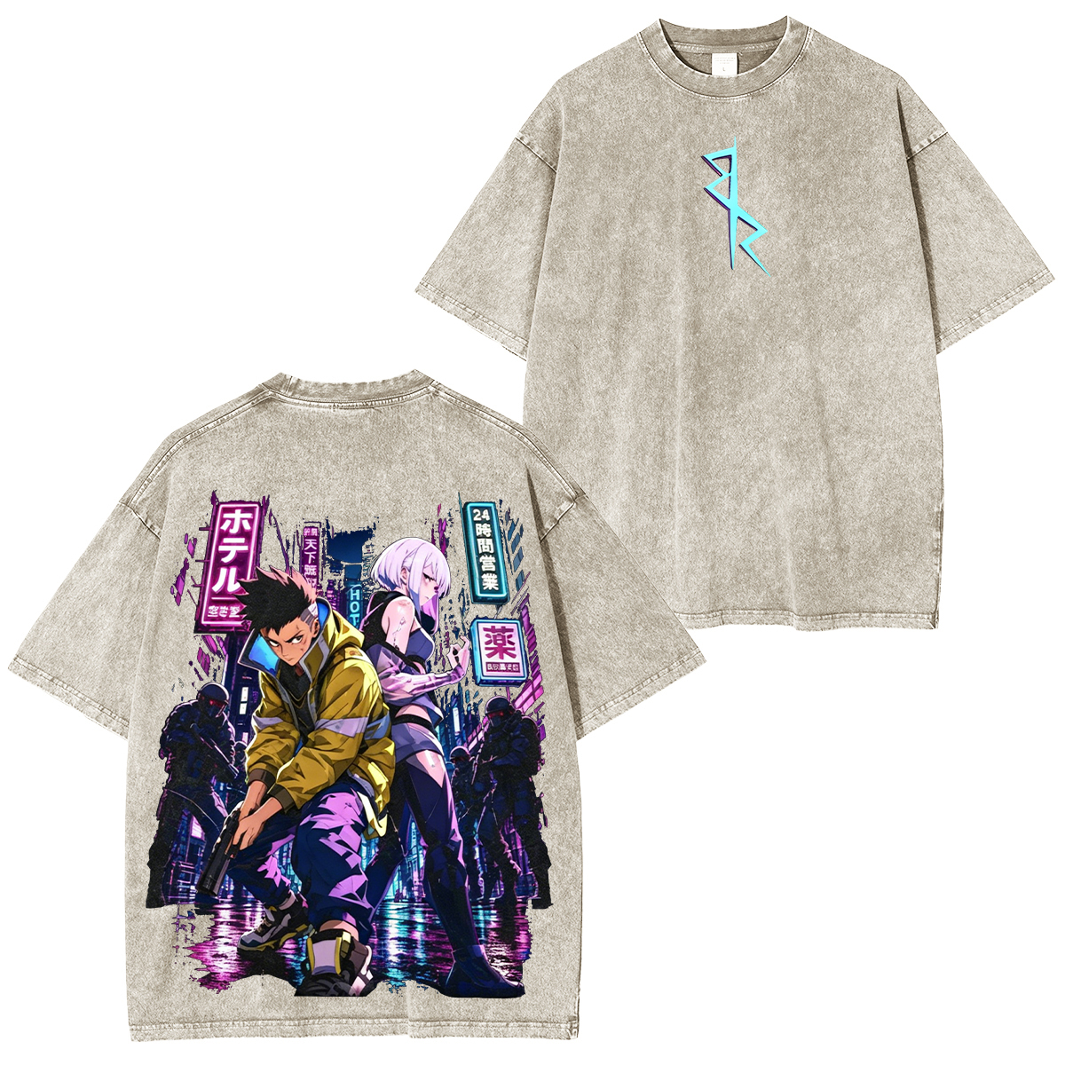Cyberpunk Printed Unisex Washed T-Shirt