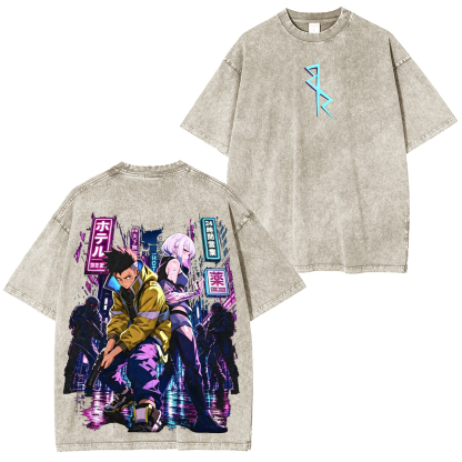 Cyberpunk Printed Unisex Washed T-Shirt